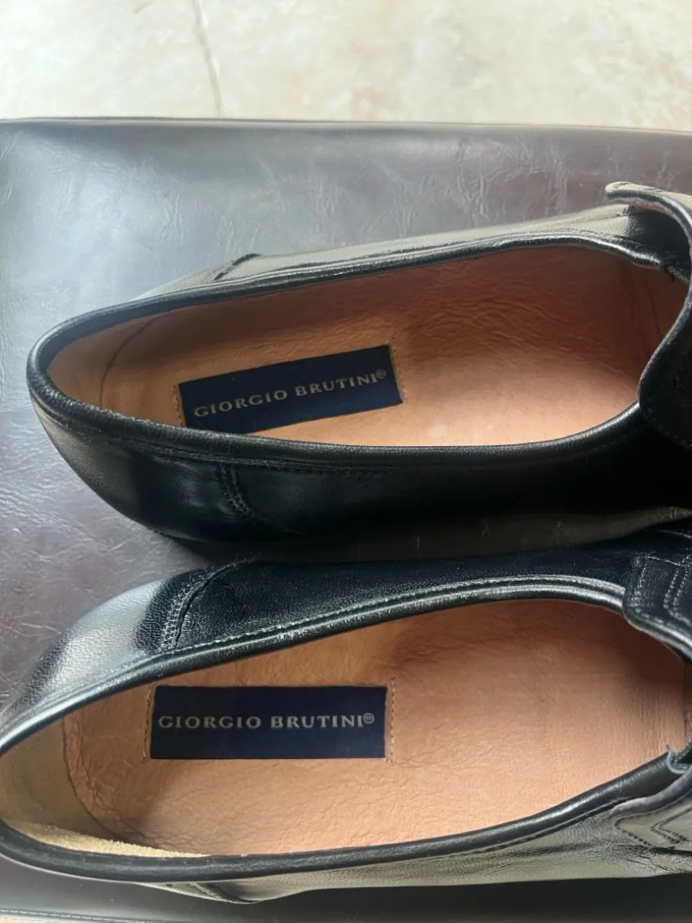 Giorgio Brutini Black Leather Slip-On Loafers 🆕 without 📦